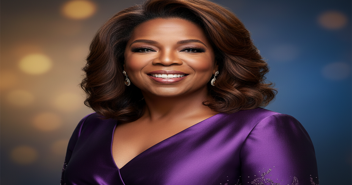Oprah Winfrey portrait, media mogul and philanthropist, influential TV host and businesswoman